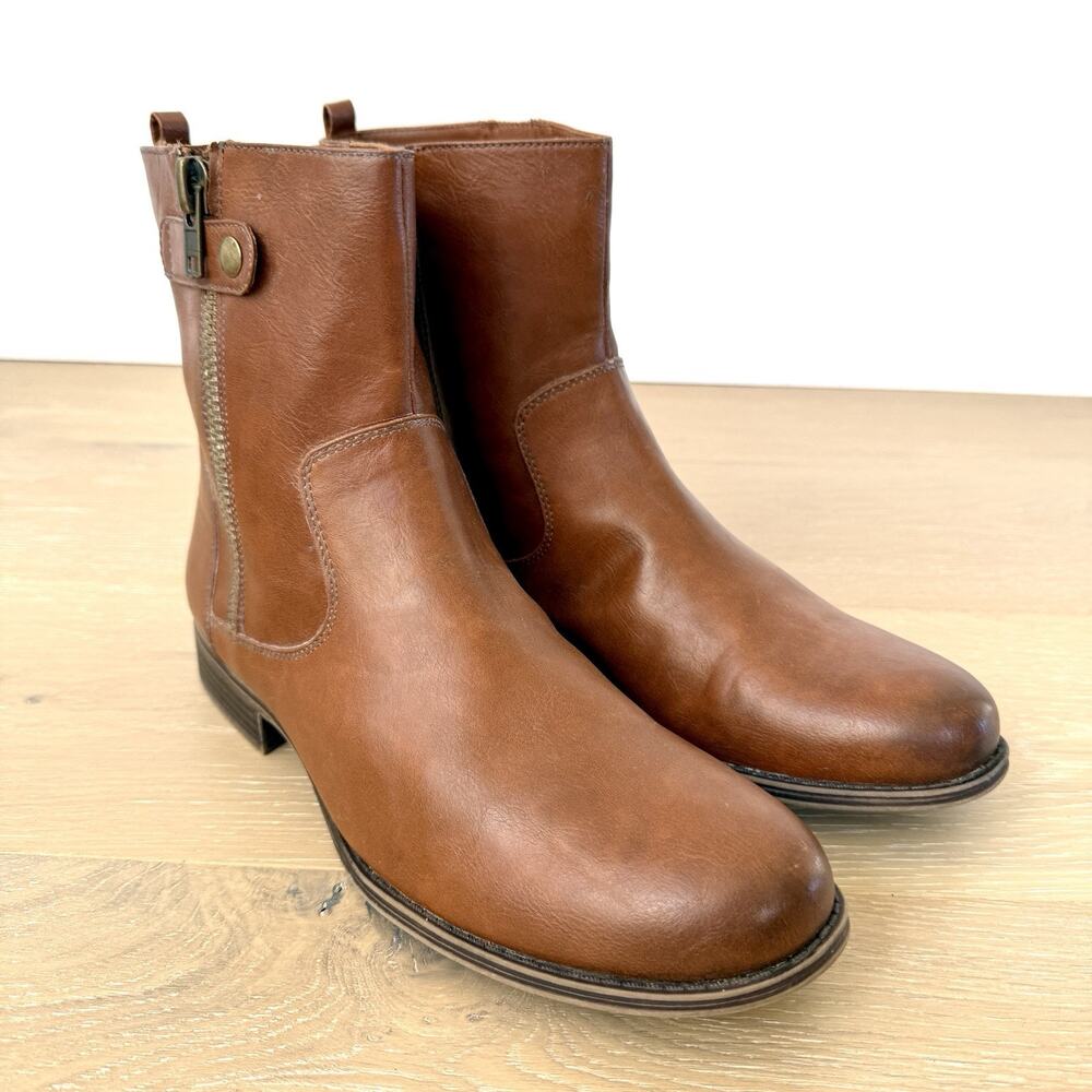 VGUC Naturalizer Women's Brown Leather Ankle Boots Size 11